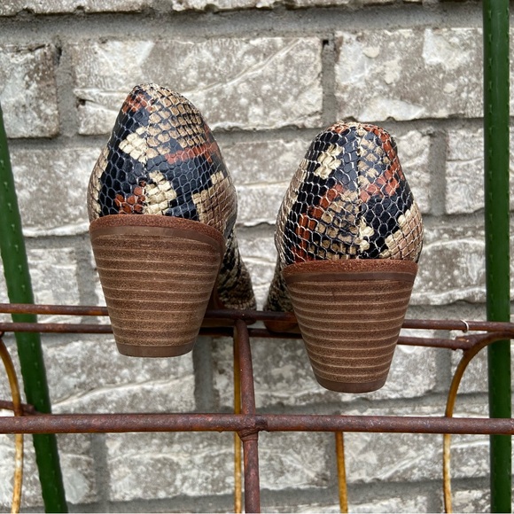 Madewell Gloria Snakeskin Print Pattern Ankle Booties Size 7 - Picture 11 of 14